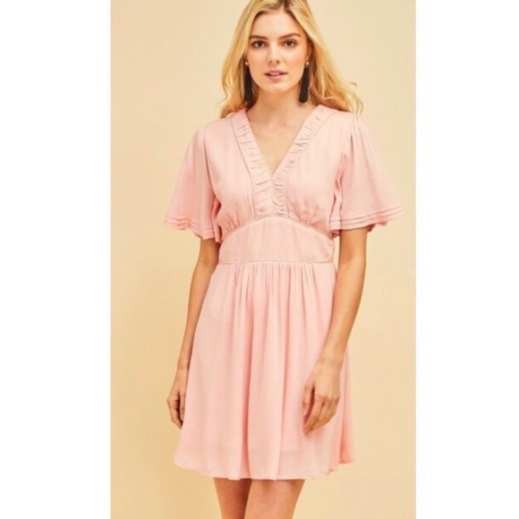 Pink Pansies Dress Entro